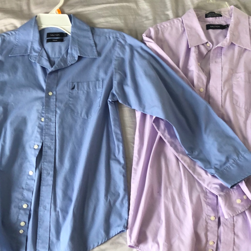 Nautical Boy’s Dress Shirts - BOGO FREE - two pack deal! Size 16 boy’s